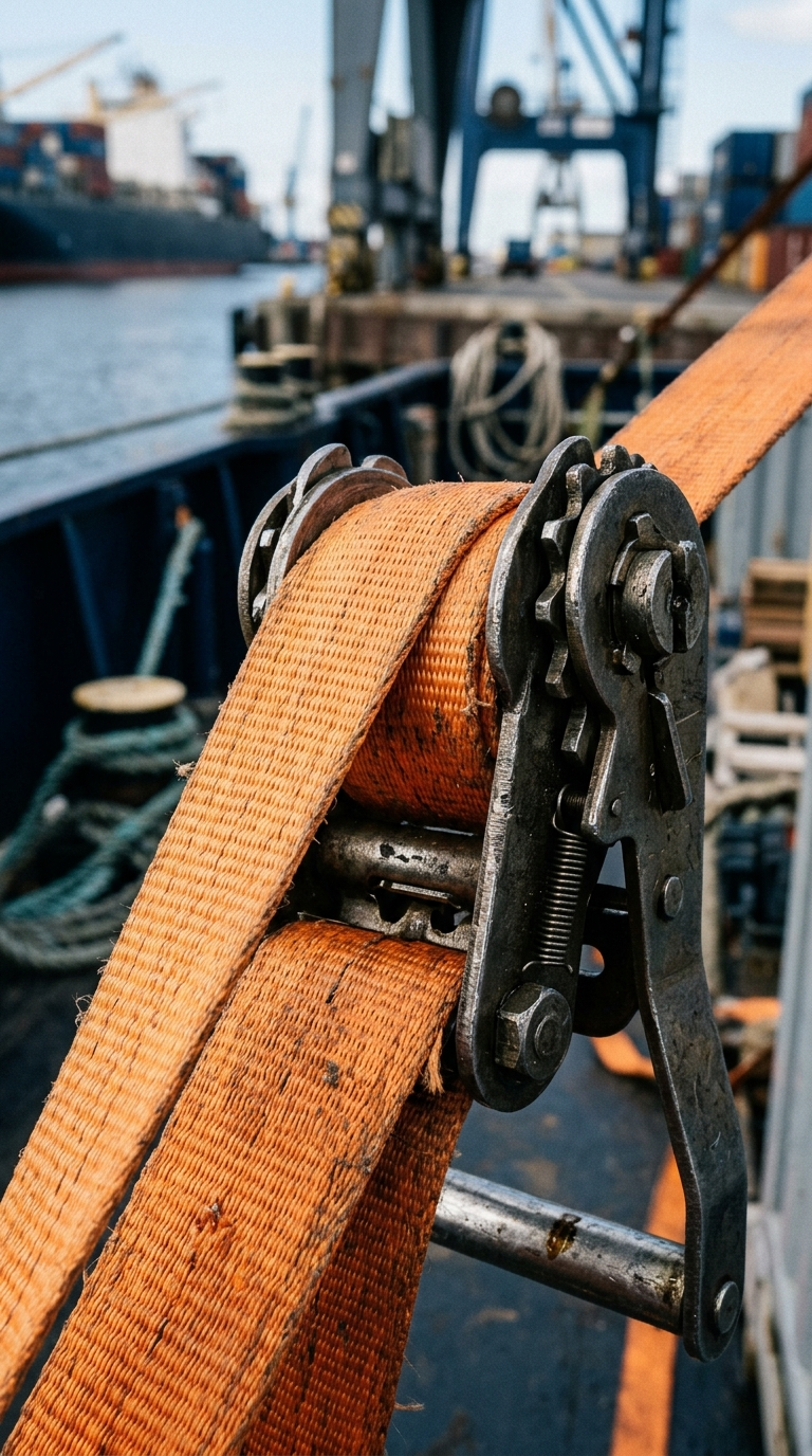 Industrial cargo securing detail
